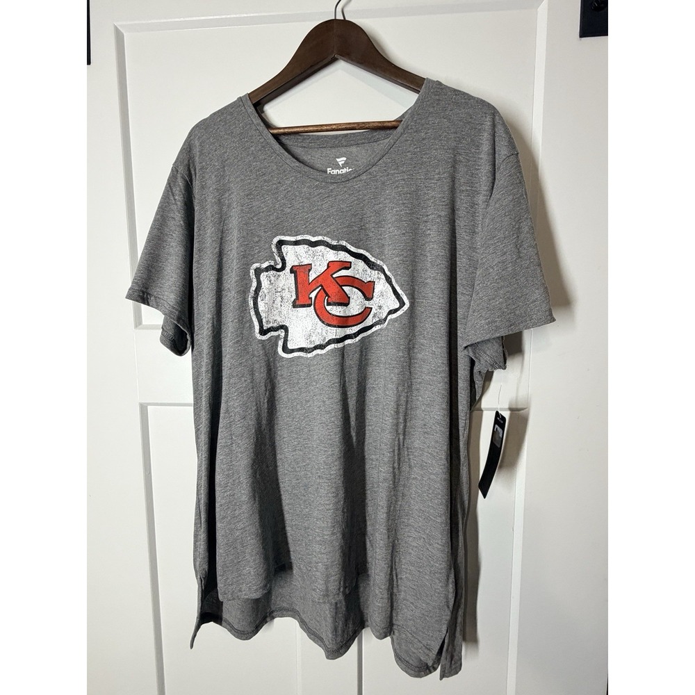 NWT Fanatics Kansas City Chiefs Travis Kelce #87 T Shirt Gray 3XL NFL Tee